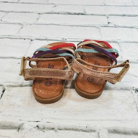 Multicolored Strap Sandal. Toddler Girls Summer Shoes. - Picture 4 of 5